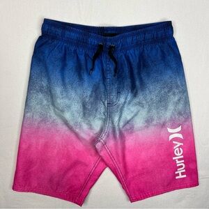 Hurley Swim Trunks Ombré Blue/ Pink Size Medium